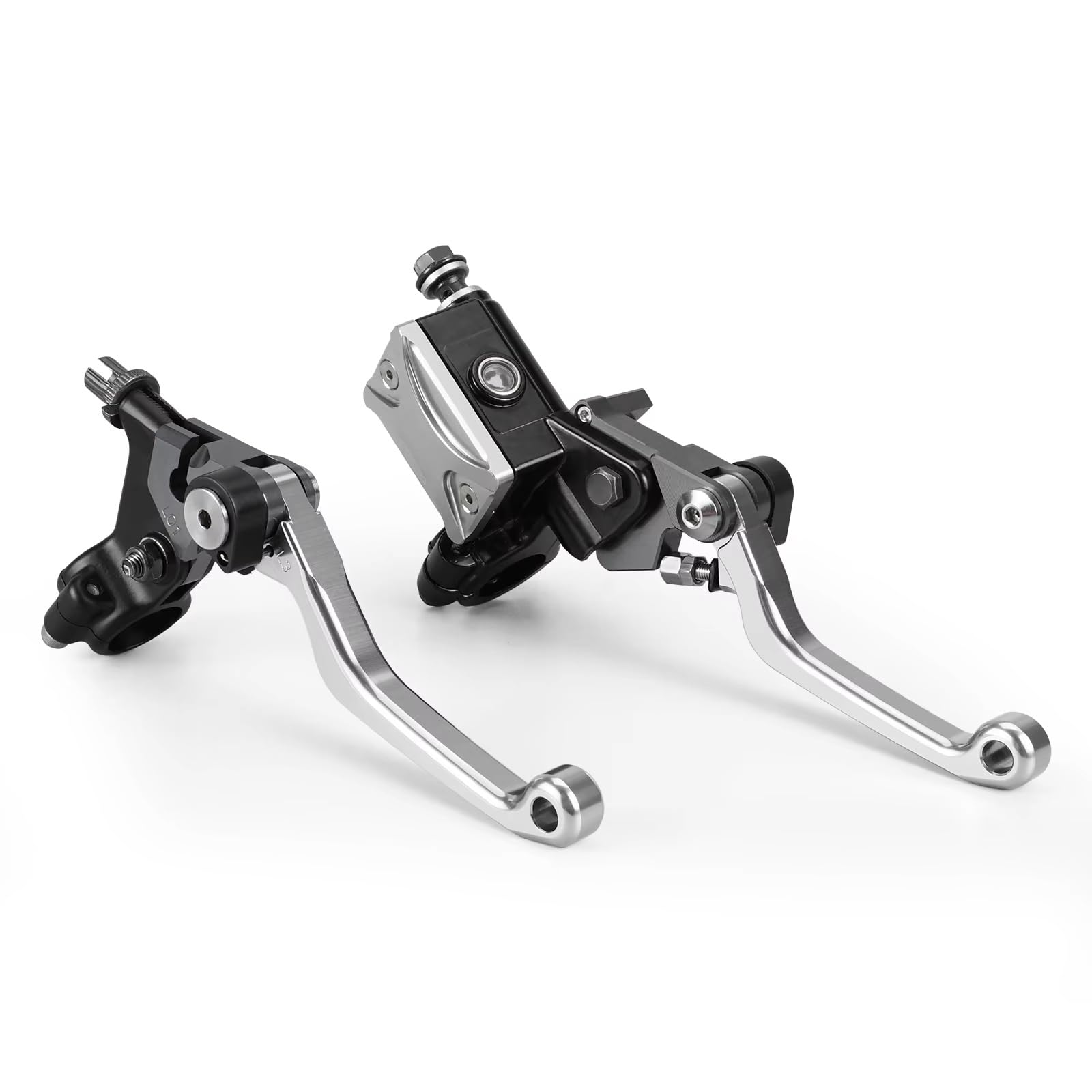NIngJiaBhD Brake Clutch Levers for CRF250R for CRF450R for CRF125F for CRF250X for CRF450X for CR80R for CR85R for CR125R for CR250R Hydraulic Brake Cable Clutch Lever(Silver)
