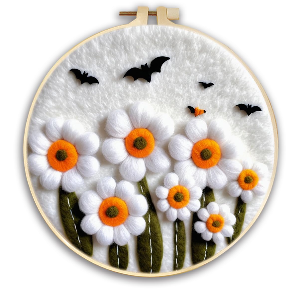 Needle Felting Kits Beginners, Natural Landscape DIY Wool Needle Felting Starter Kit, Floral Needle Felt Set with Foam Pad, Felt Cloth and Instructions, Used for Home Decoration (landscape art-12)