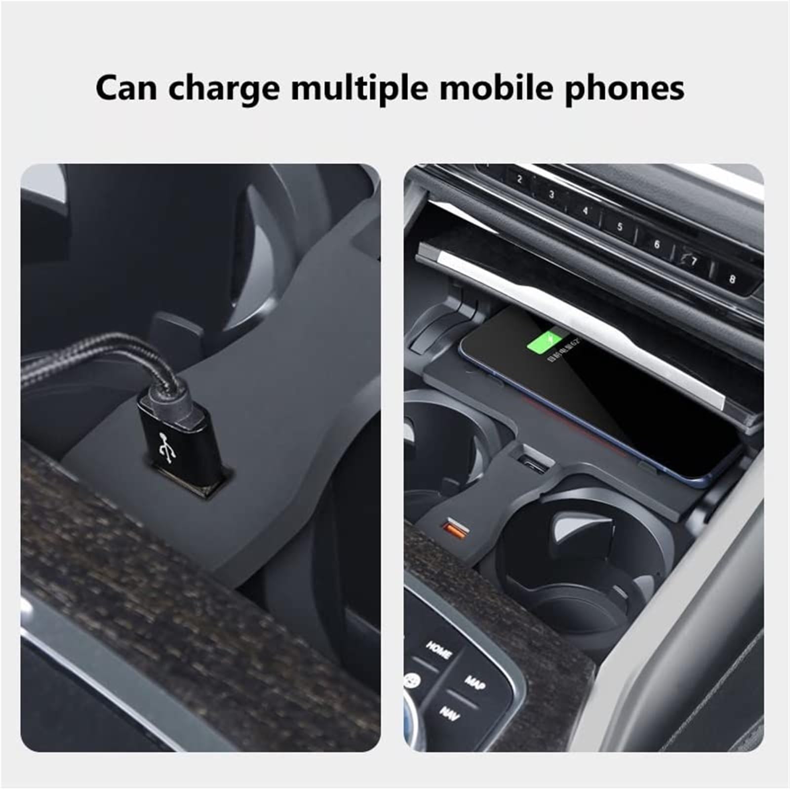 dla BMW, 3 4 Seria G20 G21 G28 2019-2022 Samochód 15 W Telefon komórkowy QI Ładowarka bezprzewodowa Wnętrze Akcesoria Modernizacja Panel ładowania Bezprzewodowa ładowarka samochodowa