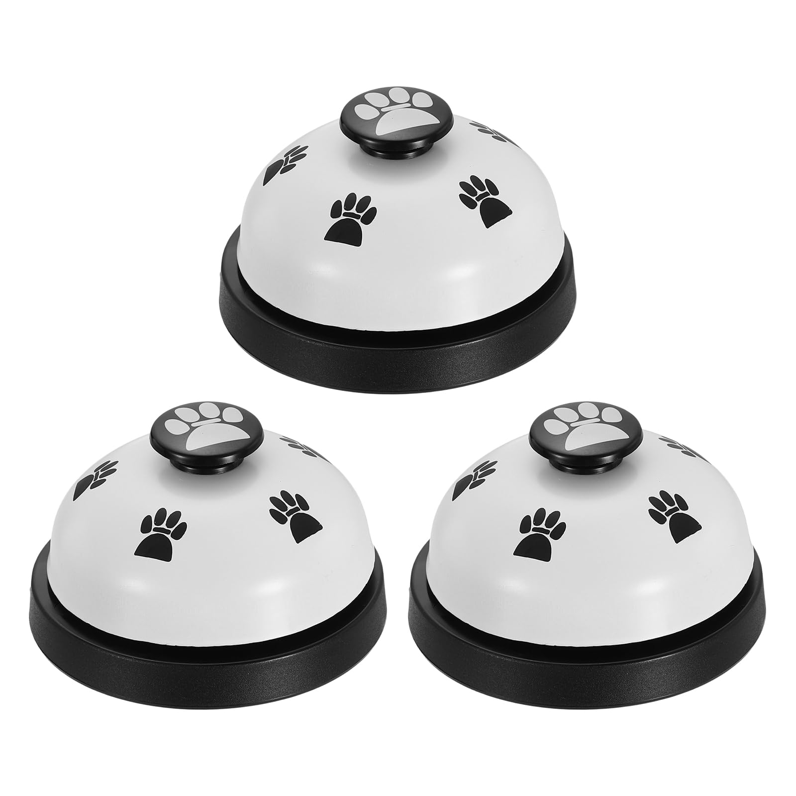 sourcing map 3Pcs Desk Call Bells, 2.8" Front Desk Service Bell, Counter Ringing Bell for Office, Hotel, Classroom, Dinner, Restaurant, Pet Training, White — image 1