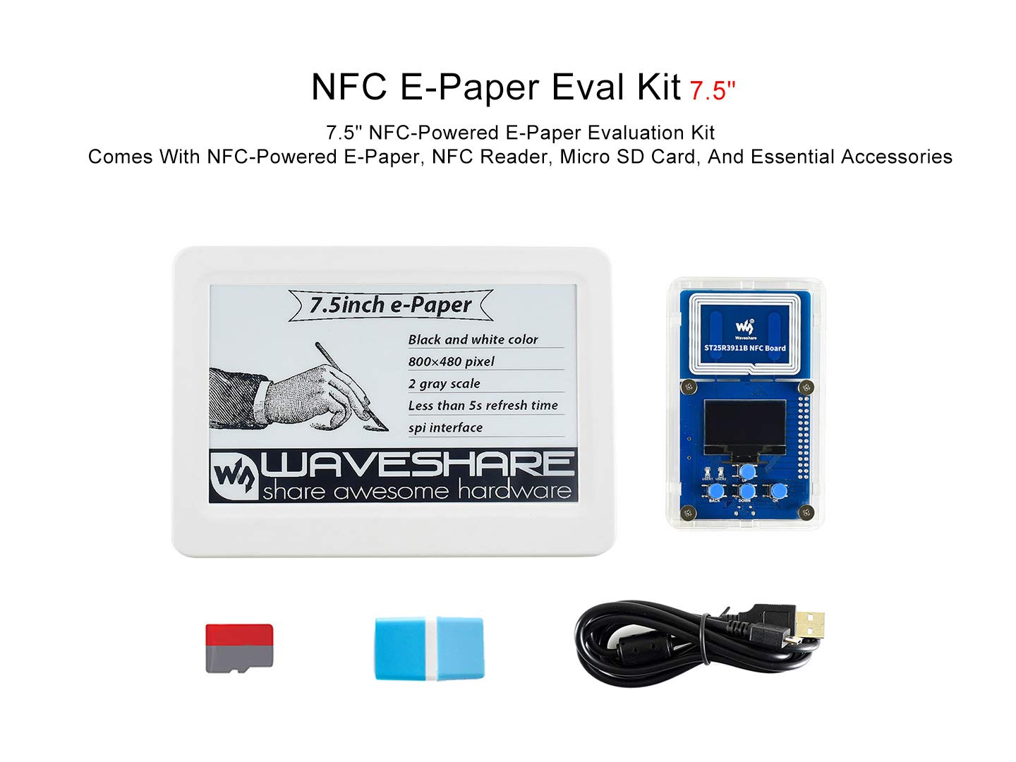 Amazon.co.jp: TOP1 7.5インチパッシブNFC駆動電子ペーパー評価