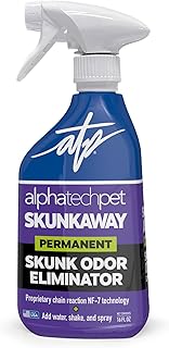 SkunkAway Skunk Odor Remover - Skunk Odor Eliminator for Pets, Fabrics, Carpets, and Surfaces - Easy to Use Pet Spray Bottle 16 Oz. by Alpha Tech Pet