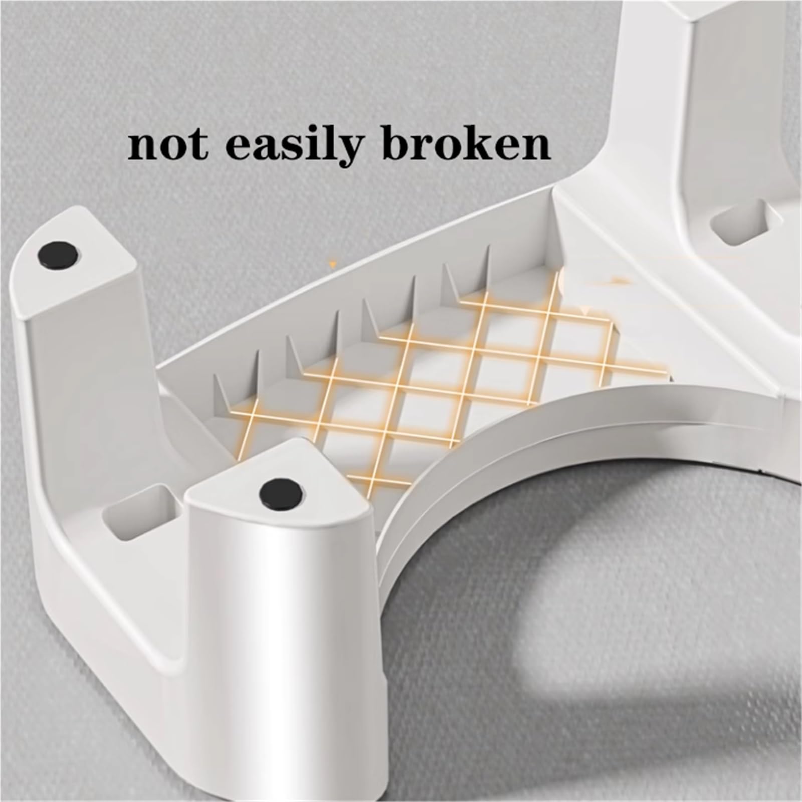 Sgabello vasino Quadrato for Fare la Cacca, plastica, Sgabello poggiapiedi Portatile for Bagno, Facile da riporre, Sgabello WC for Adulti Antiscivolo, for Adulti e Bambini, 15 Pollici