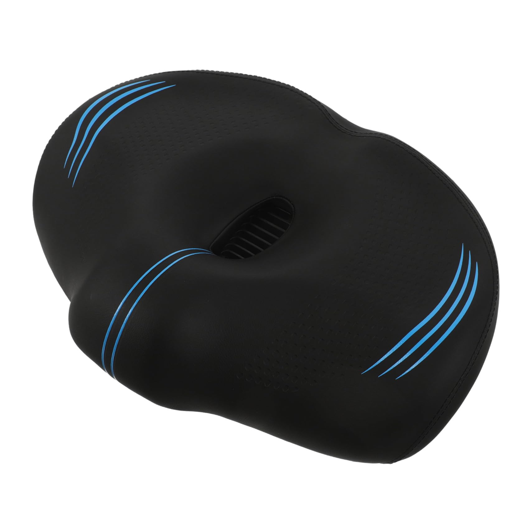 SHINEOFI Sella Bici senza Naso Extra Larga Imbottita per Uomo e Donna | Seduta Ergonomica Ventilazione Cava, Base Allargata, Plastica Pu e Metallo, per Bici da Città e Fuoristrada