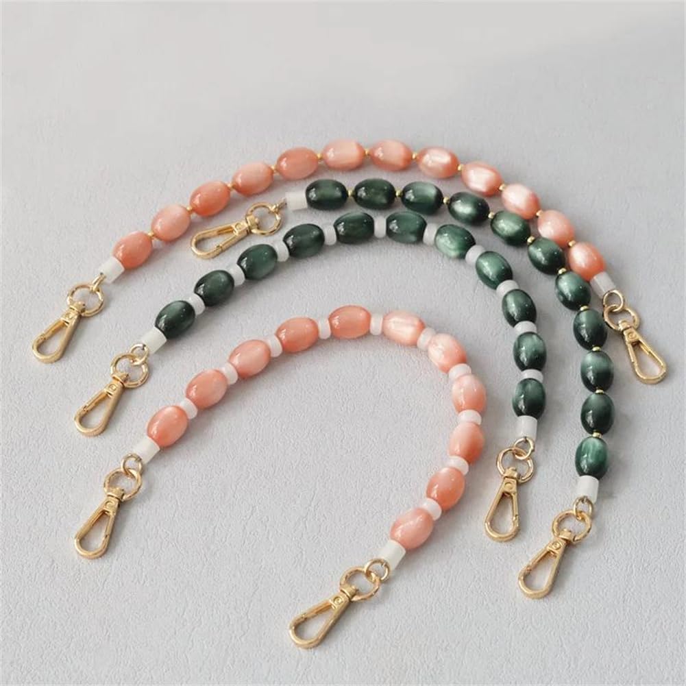 Women Beaded Chains Cute Acrylic Strap Handbag Shoulder Handle Chain image 2