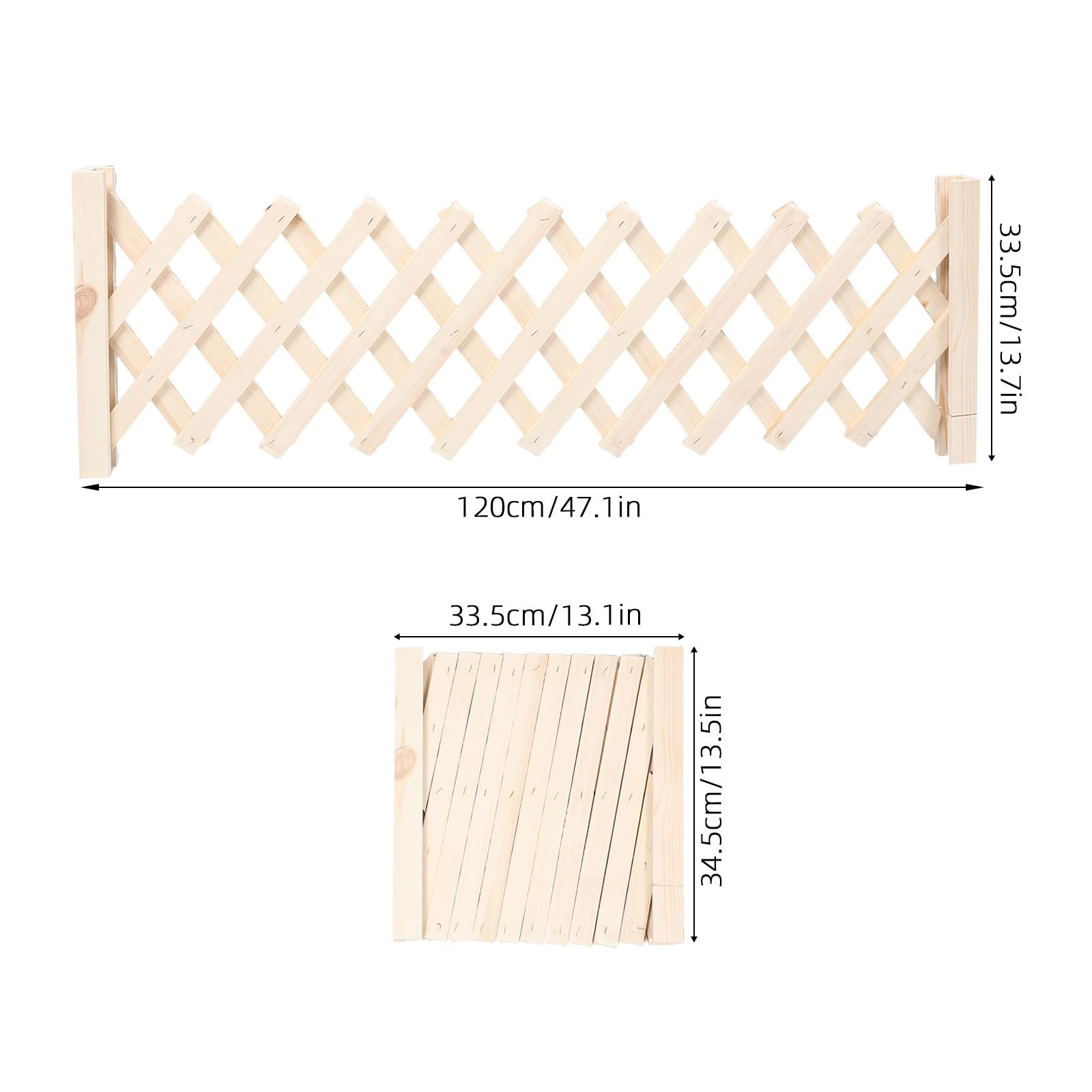 USHOBE Einziehbarer Hundezaun mit Verstellbarem Design und Freistehendem Katzenschutz für Garten und Terrasse Werkzeuglose Montage und Stilvolle Natürliche Optik