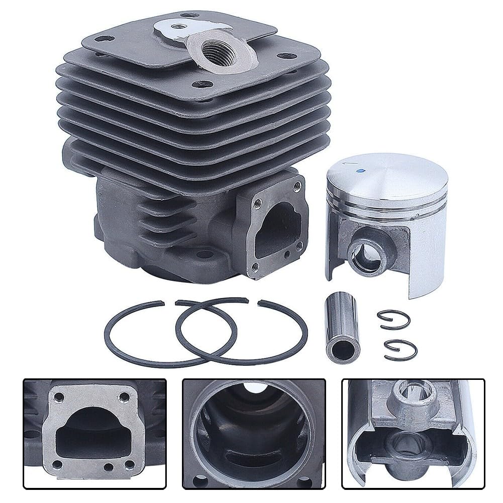 Pistón cilíndrico de 47 mm y kit de anillo para motosierra Stihl TS350 TS360 08 08s, pieza de repuesto 4201 020 1200 1108 020 1200