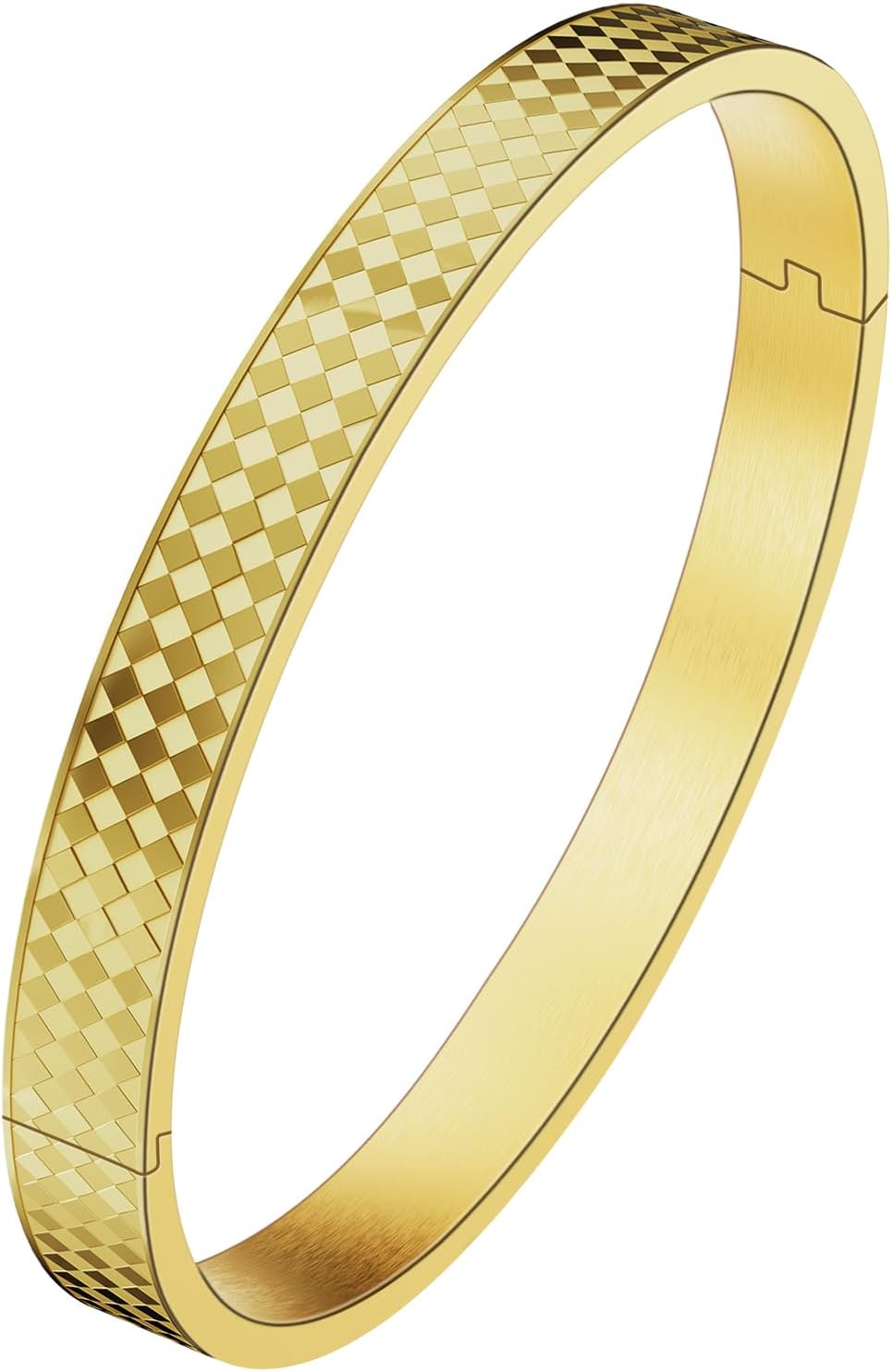 18K Gold Plated Love Bangles Bracelet for Women, Valentine's Day Gift, Friendship Bangles, Gold/Silver Stainless Steel Bangle Cuff, Non-tarnish & Waterproof, Trendy Jewelry for Birthday.