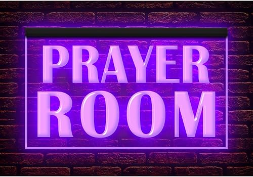 150096 - Letrero de neón con luz LED para sala de oración (12 x 8 pulgadas, morado) 150096 - Letrero de neón con luz LED para sala de oración (12 x 8 pulgadas, morado)