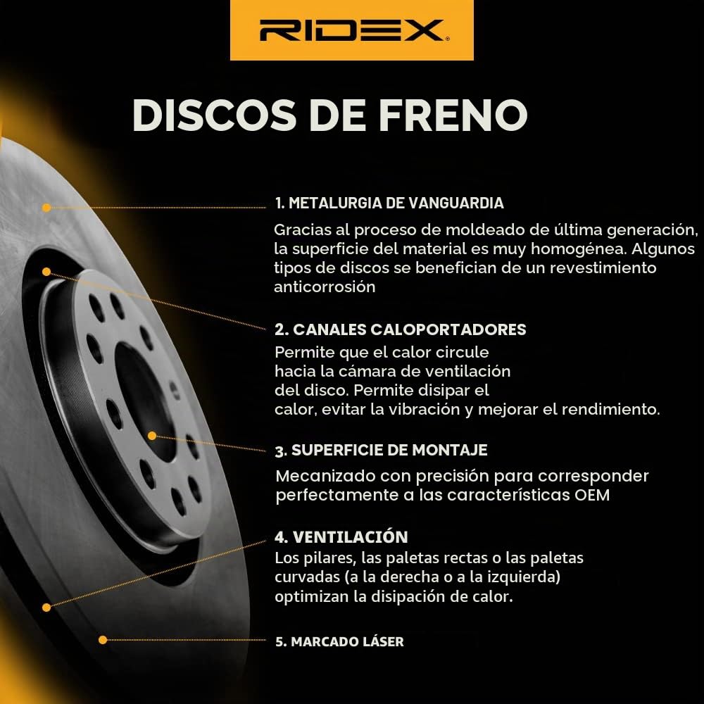 RIDEX 82B0265 2x Disco de freno Trasero sin tornillos Compatible con OPEL Insignia A Sports Tourer G09