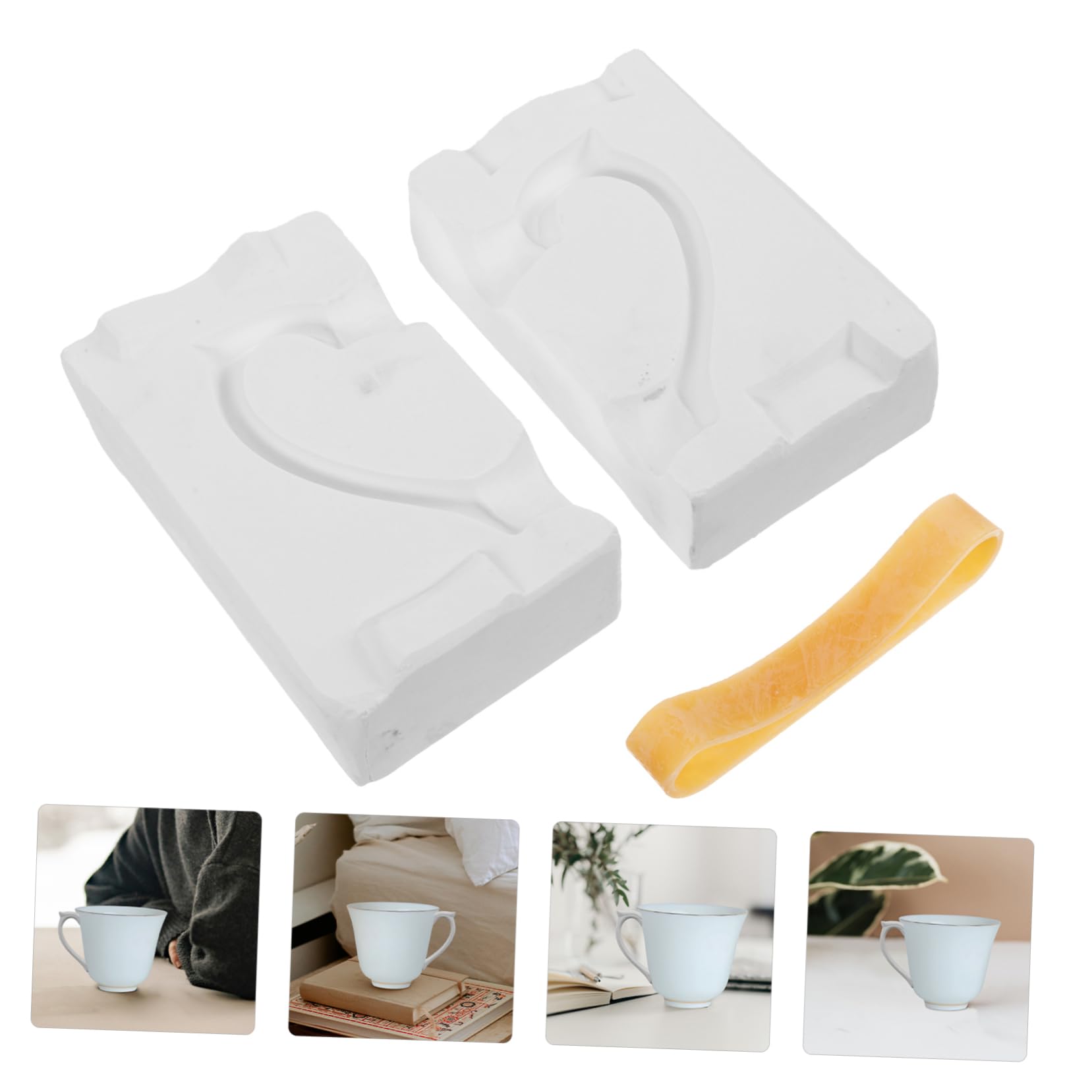 Uonlytech Molde para Mango de Cerámica, Herramienta para Esculpir Barro, Molde para Asas Pequeñas, Material de Arcilla, Uso Artístico, Manualidades de Cerámica, para Proyectos Creativos