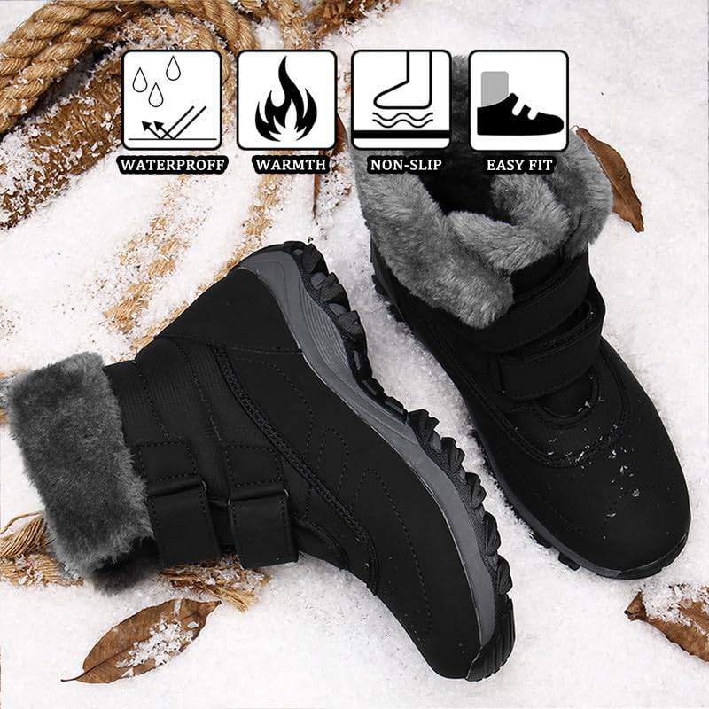 MIFAWA-Womens-Snow-BootsWinter-Boots-for-WomenSnow-Boots-for-WomenLadies-Winter-BootsFur-Lined-Warm-Boots-for-WomenNon-Slip-Waterproof-Lightweight-Short-Winter-Boots-Snow-Shoes