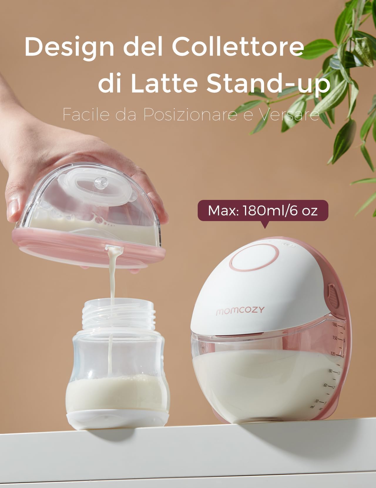 Momcozy M6 Tiralatte Elettrico Indossabile Mobile Style | Flangia DoubleFit per Più Latte, 3 Modalità e 9 Livelli, Tiralatte a Mani Libere Discreto, 24mm (1, Rosso)