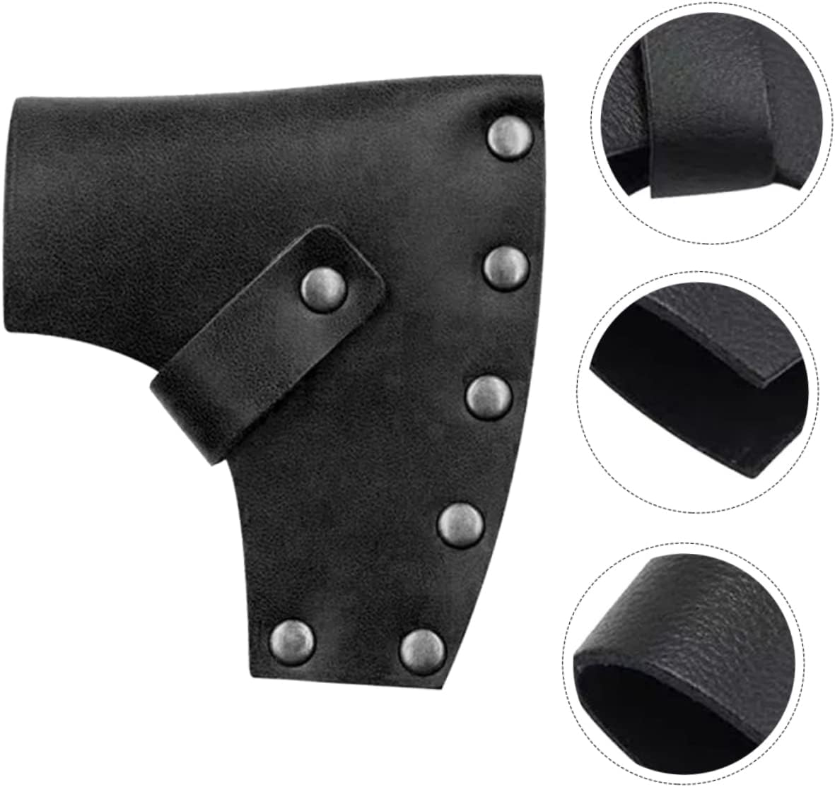 Abaodam Leather Camping Hatchet Head Cover Durable Protective Sheath for Outdoor Axes Easy to Install Thickened Leather for Camping Enthusiasts