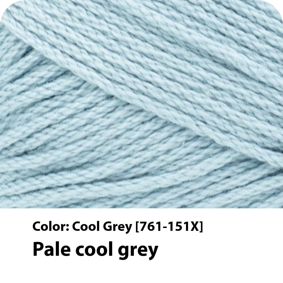 Lion Brand 24/7 Baumwollgarn, Garn zum Stricken, Häkeln und Basteln, Cool Grey, 3er-Pack