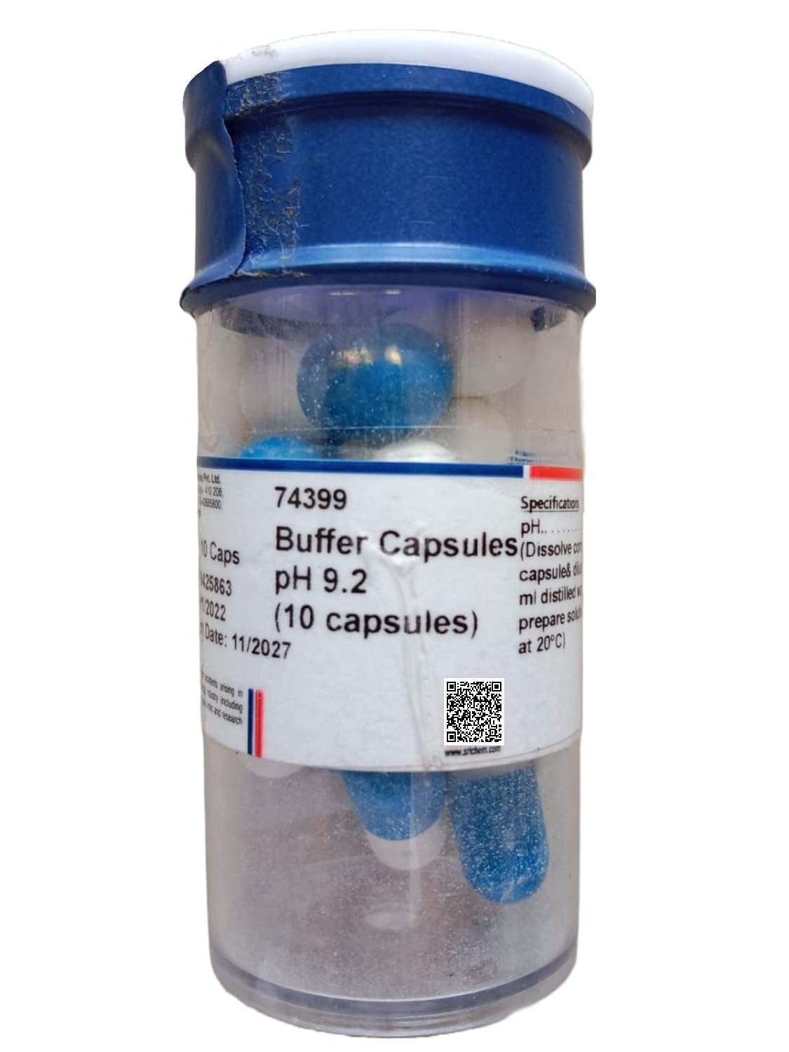 SRL Buffer capsules pH 9.2 (Pack of 10 capsules),Storage : Room Temperature,Shelf Life : 60 Months for laboratory and industrial use only