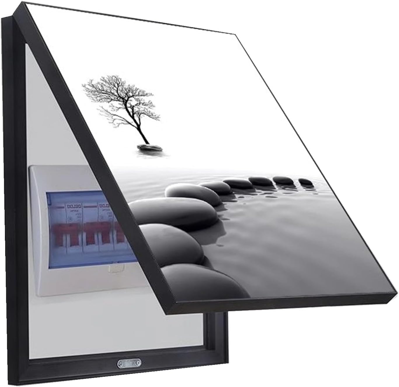 Electrico Decorativos Caja Medidor Versión Vertical Sin Perforación Pintura Decorativa Caja Contadores Tapar Cuadro de Luz Decora Sala de Estar,A,50x70cm