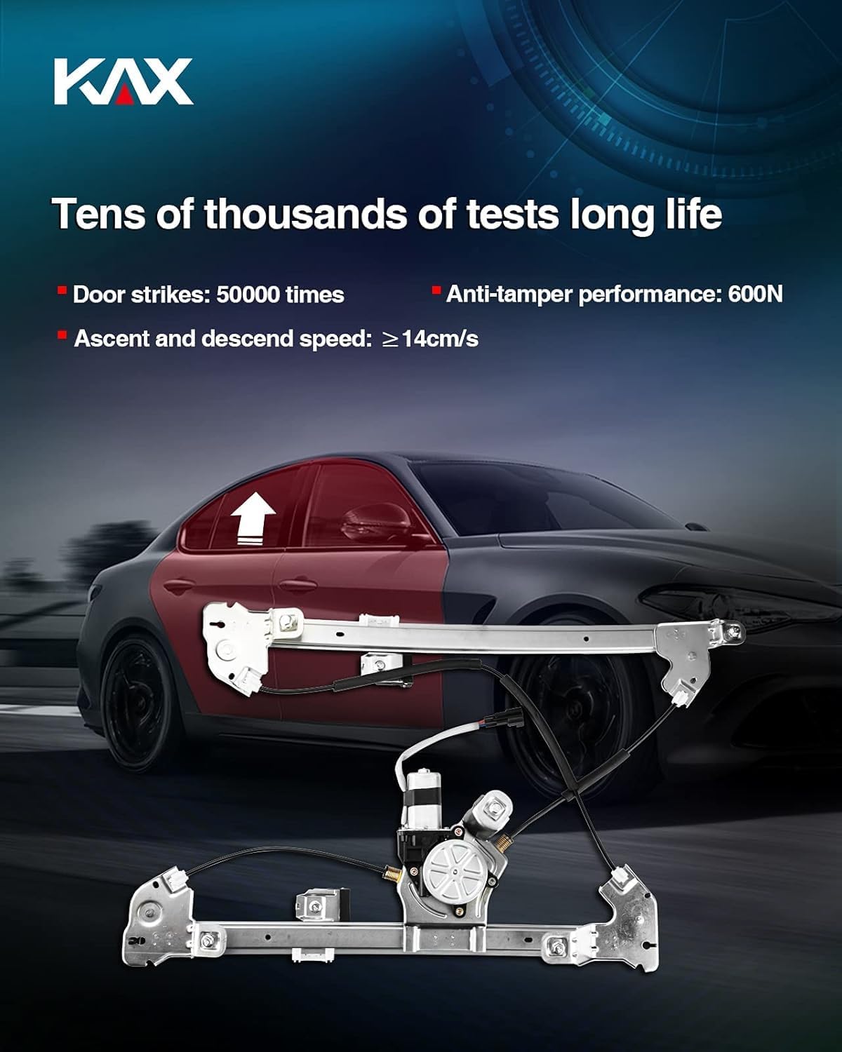 KAX 741-428 Power Window Regulator and Motor Assembly Front Left Driver Side Original Equipment Replacement Compatible with 2004-2008 150 Crew Cab Pickup