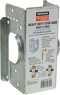 Simpson Strong-Tie HSS2-2-SDS3 HSS Galvanized Stud Shoe for Double 2X, with Strong-Drive SDS Screws