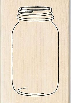 EK Success Inkadinkado Mason Jar Wood Stamp for Arts and Crafts, 2.75 W x 4 L