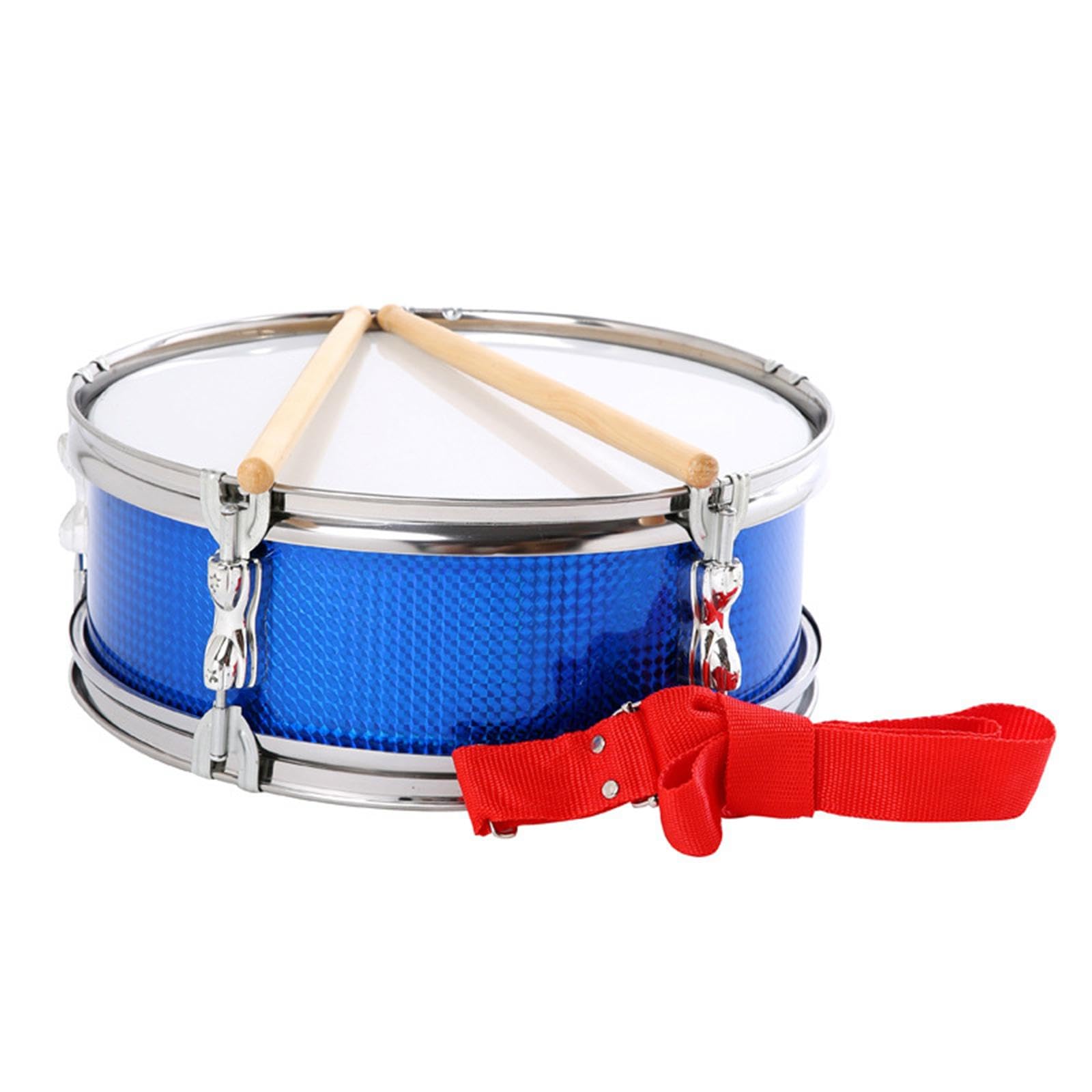 Caja Redoblante Set Percusión Práctica con Guantes Baquetas Correa Acero Inoxidable Matices Plenos Adecuado para Estudiantes Principiantes Niños Adult, Azul