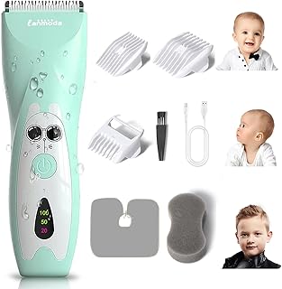 LANMODA Baby Hair Clippers, Ultra-Quiet Hair Trimmer for Toddler Children with Autism, Waterproof Rechargeable Haircut Kit for Infant Kids