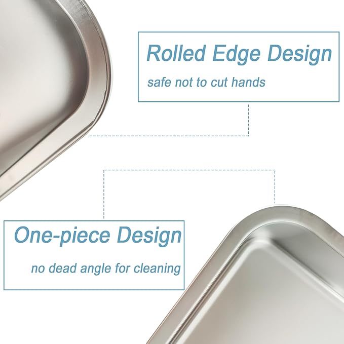 Upgrade your cat's litter box experience with this high quality stainless steel litter box. The smooth and durable surface is resistant to dents, ensuring that litter and urine residue won't stick around. The sturdy design is perfect for active cats and will last for a long time, making it a worthwhile investment for your furry friend.