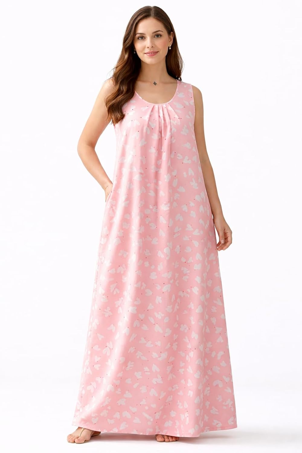 Manvicare Plus Size Viscose Rayon Fabric Women's Nighties, Short Sleeves/Sleeveless, Sizes L to 13XL - Peach (Peach, XL) - Review, Price and Buying Guide