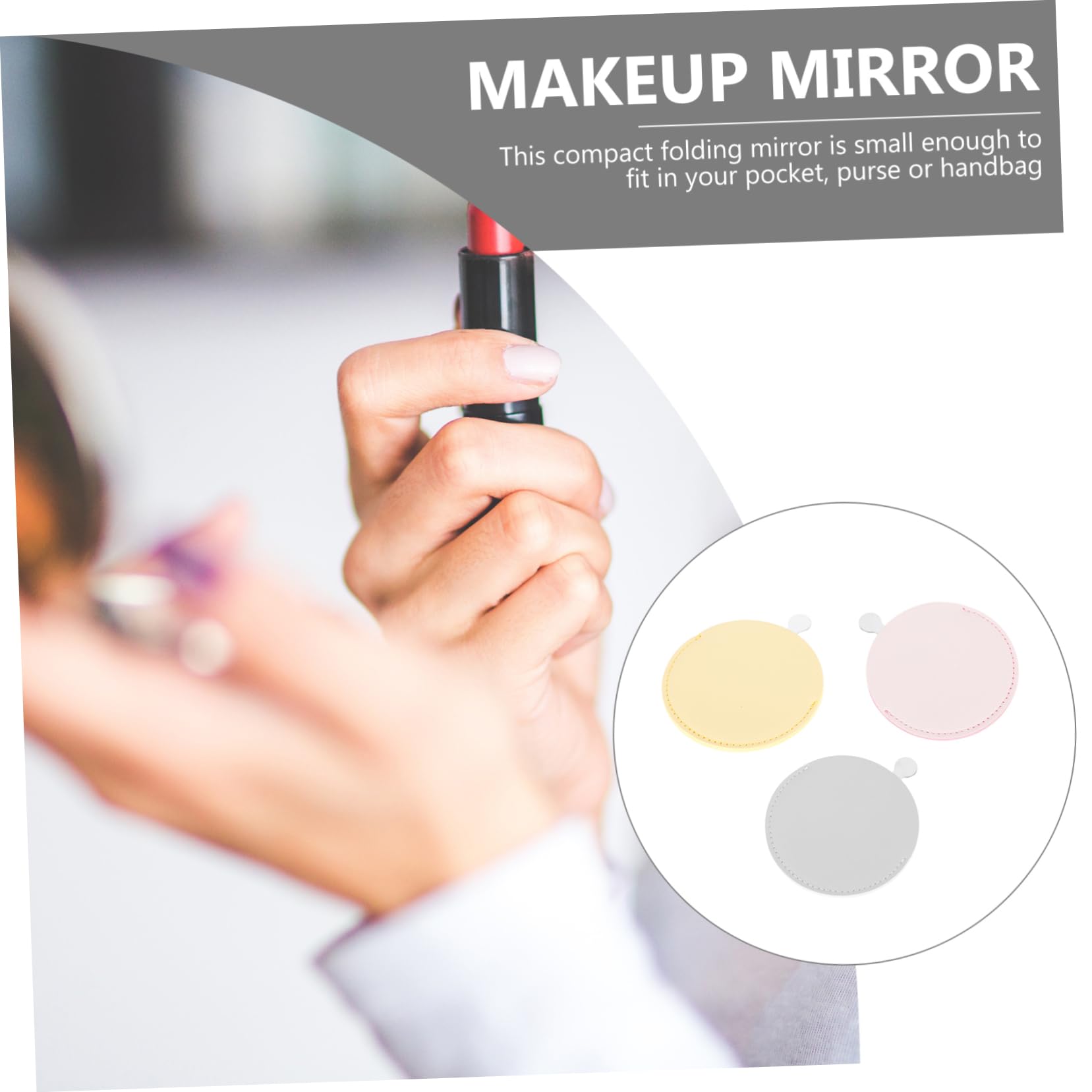 FRCOLOR 4 Set Di Specchietti Da Trucco Rotondi Essenziali Da Viaggio Compatti Per Donne Mini Specchietti Per Il Trucco 3 Pezzi*4