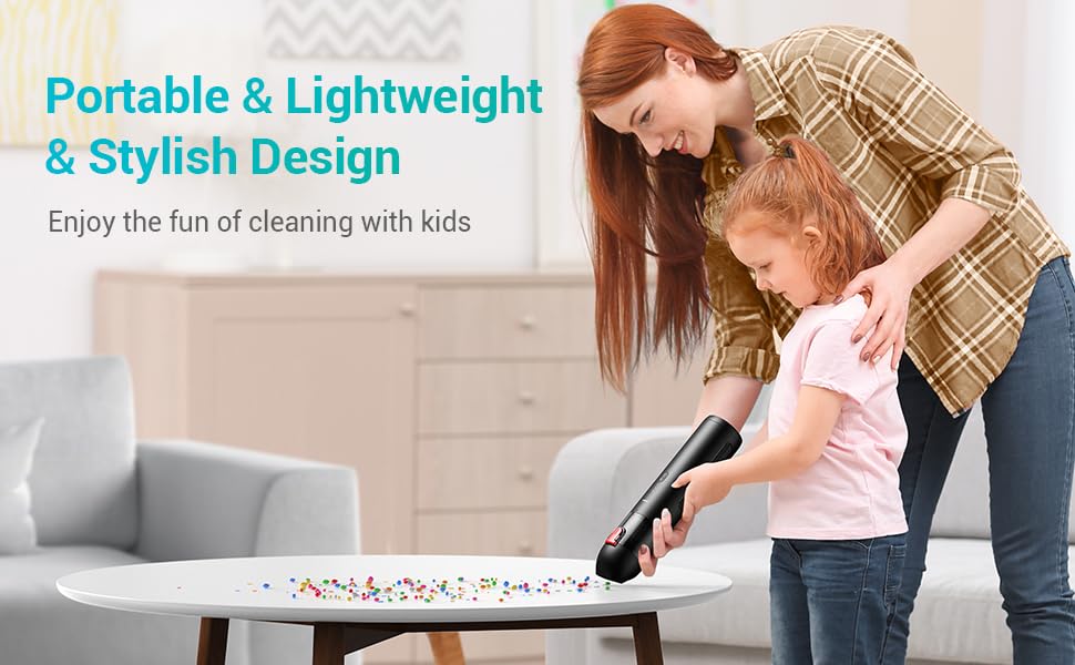 Image of DEVIANT 2in1 Wireless Portable Handheld Vacuum Cleaner with Dual Suction Modes,6000Pa Suction Power, 7800mAh Battery, and LED Torch for Car, Home & Travelling