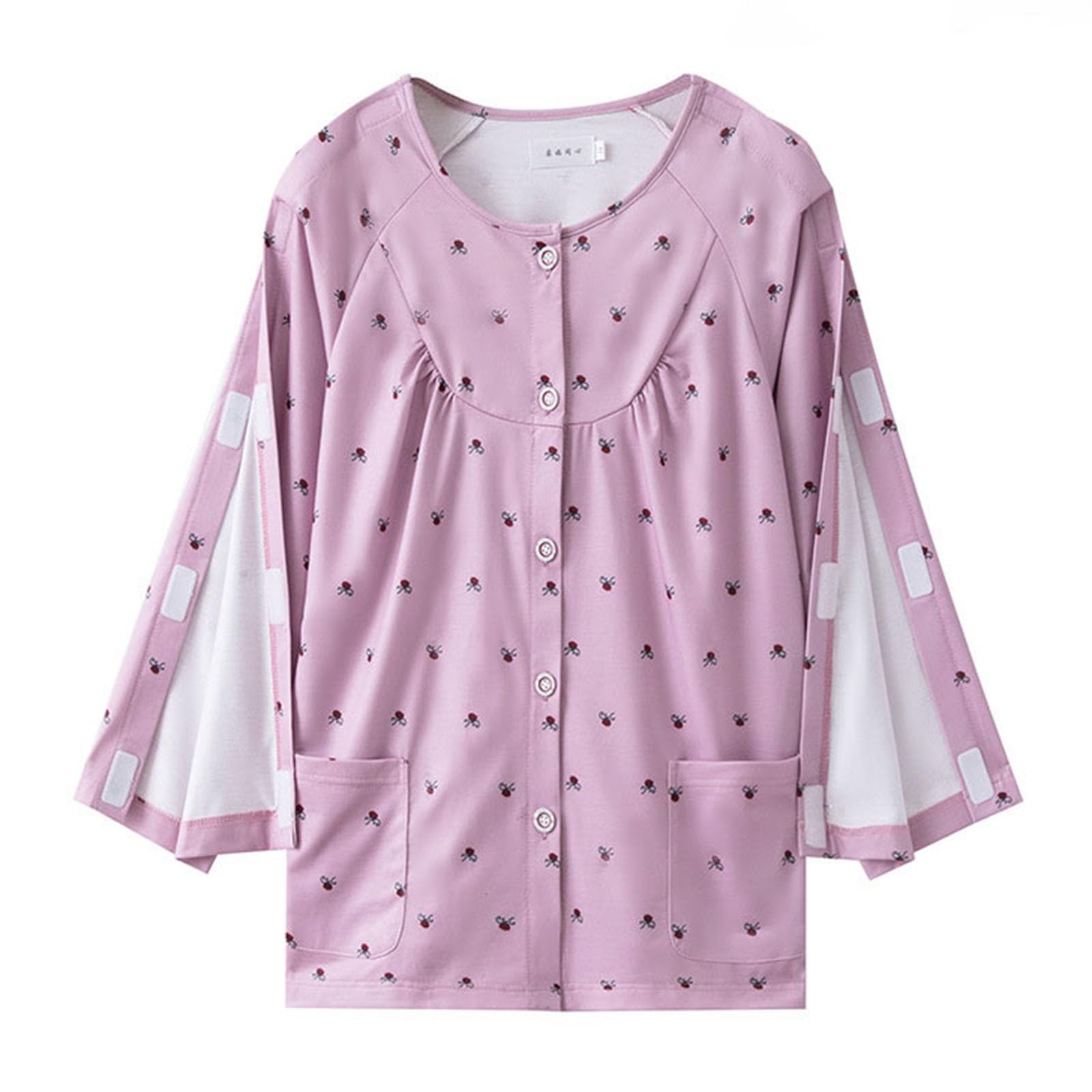 Pyjama long pour femme avec boutons - Ensemble de pyjama 2 pièces pour femme