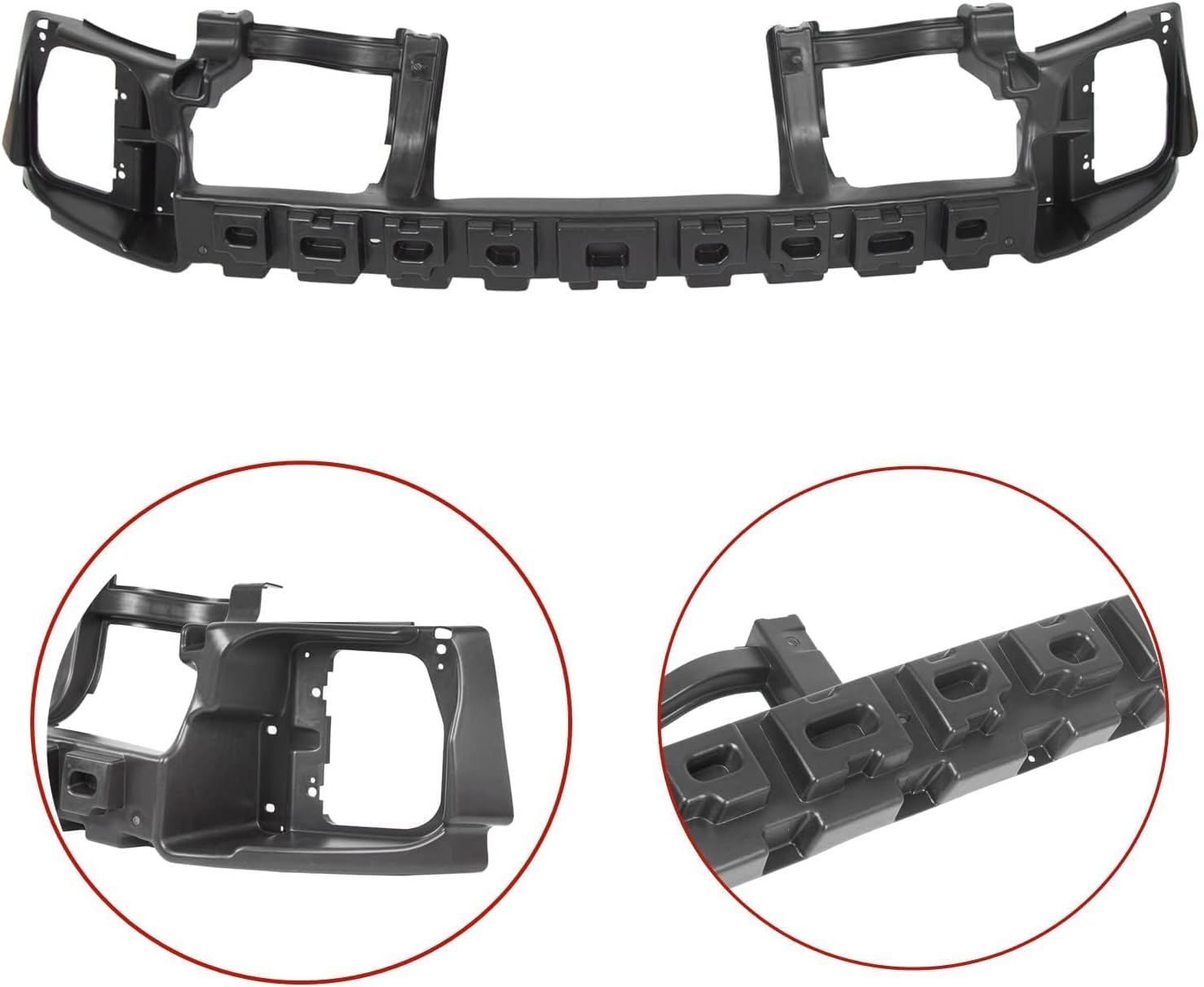 ECOTRIC Front Bumper Absorber Compatible with 2013-2024 Dodge Ram 1500 All Cab Types Replacement For Part Number 68145441AC CH1070834 CH1070834C Face Bar Impact Bar