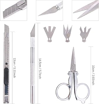 Keadic 43Pcs Tools Gunpla Tool Kits Model Tool Kit Hobby Building Tools Kit Professional Model Tools Kit Modeler Basic Tools Craft Set for Hobby Building