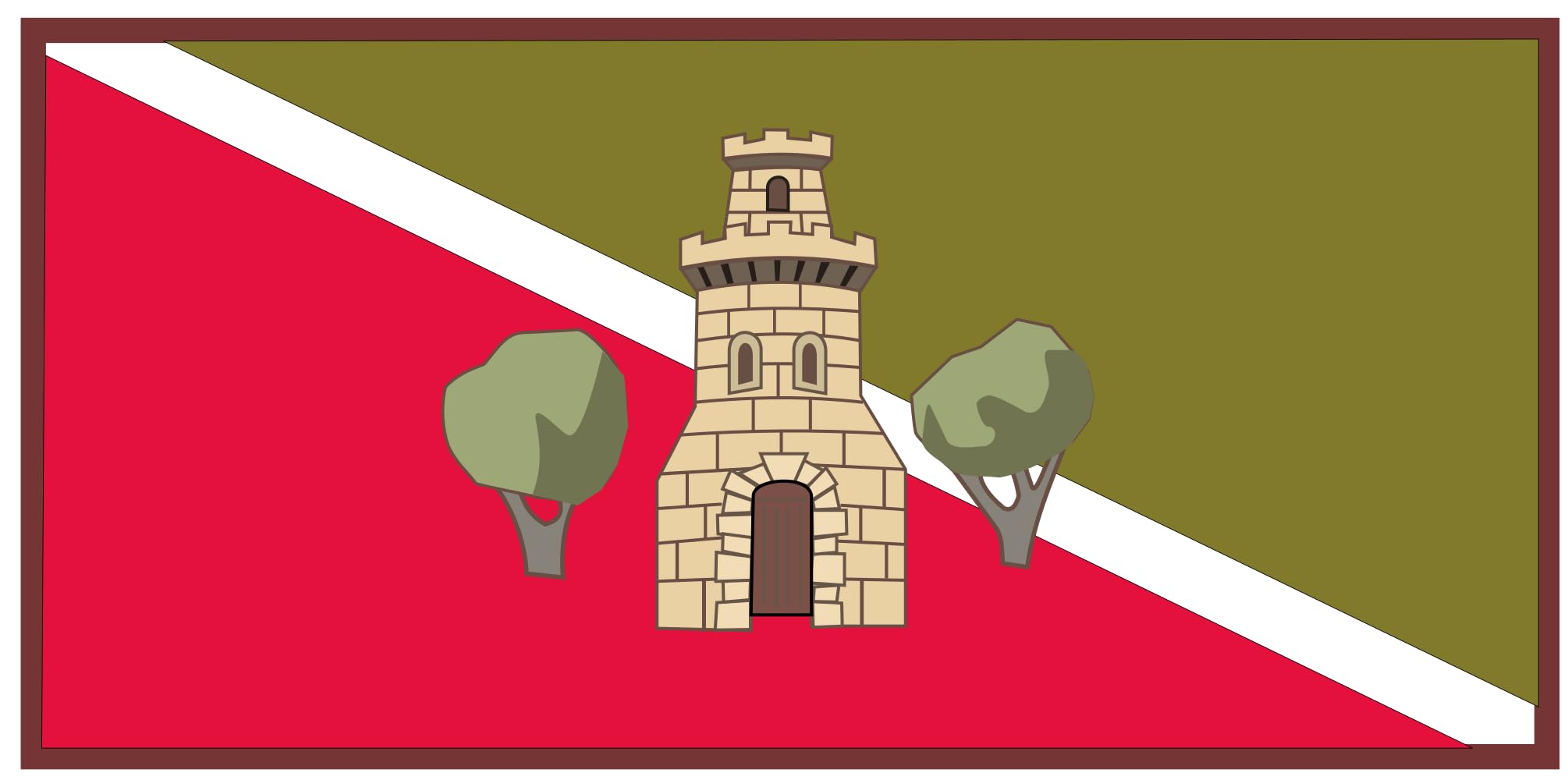 Drapeau Torrijos grand format pour afficher vos racines espagnoles de Tolède