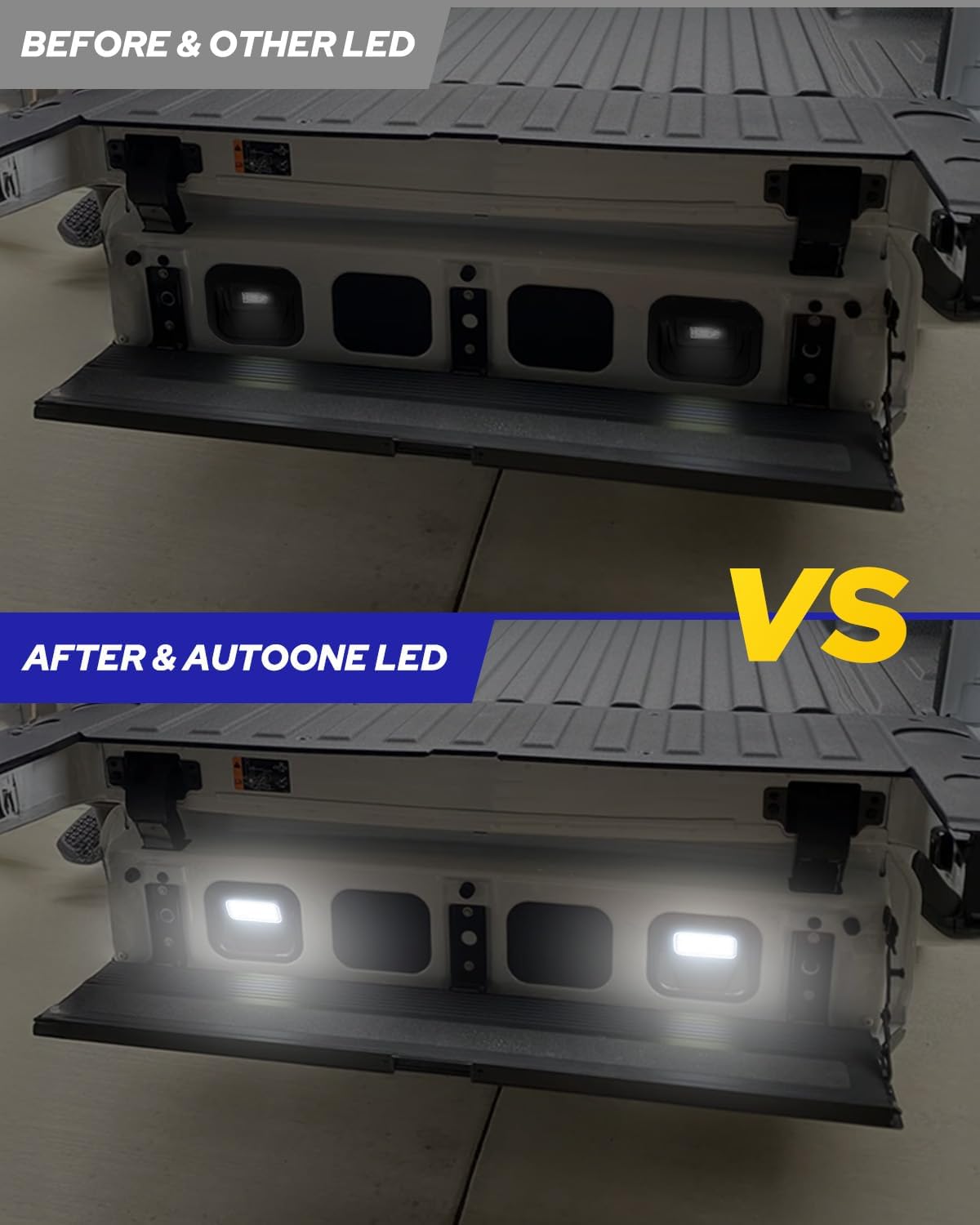 AUTOONE 𝐋𝐚𝐭𝐞𝐬𝐭 LED Tailgate Step Light Lamp for 2020-25 Chevy Silverado 1500/2500 HD/3500 HD, 2019 GMC Sierra 1500, 2020-25 GMC Sierra 1500/2500 HD/3500 HD, White Marker Truck Bed Lamp, 2PCS