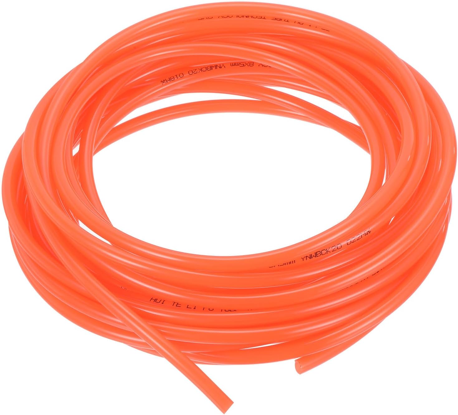 Pneumatic Tubing Pipe,8mm x 5mm Orange PU Polyurethane Tube,39.4FT 12M,PU Air Line Tubing Hose Tubes for Air Compressor,Fluid Transfer,Air Brake