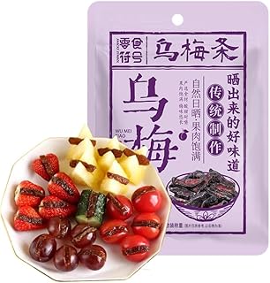 烏梅条 果物干し 即席梅干し 乌梅条 甘酸っぱい干し果物 中華お菓子 酸甜乌梅干 漬物 デザート 水果干 間食 糖果蜜饯 果脯果干 健康的な果物と菓子 梅干しの砂糖漬け果物干 中華名物 中国のスナックい軽食 スナック 酸甜水果零食 休闲小吃 点心甜品【直接吃/搭配水果用】 (2袋)
