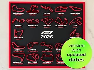 F1 2026 Season Calendar – Formula 1 Wall & Desk Frame with Venues, Tracks and Grand Prix Schedule – Premium Motorsport Dec... Price In India