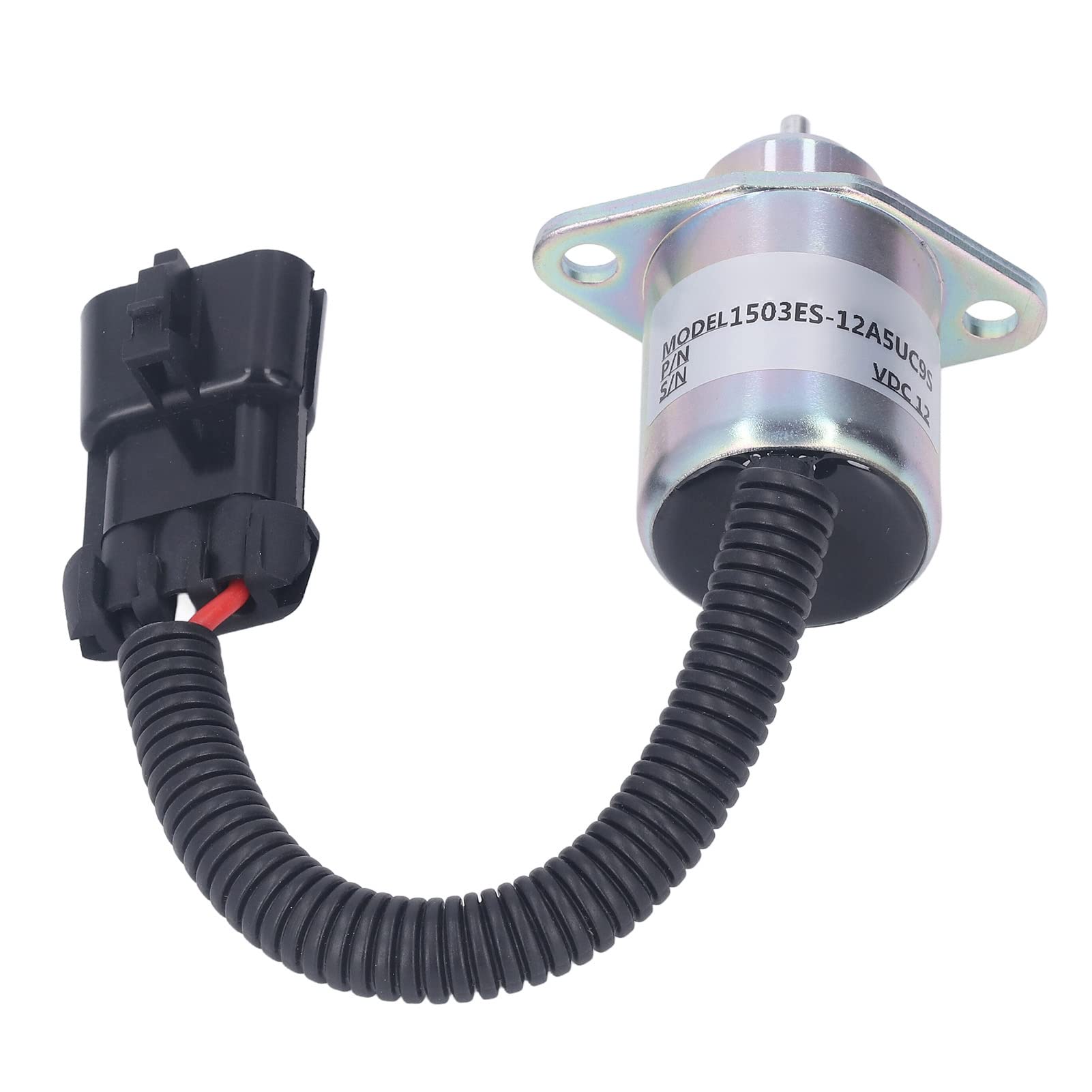 Tbest Válvula Solenoide de Cierre Dc12v 1503es 12a5uc9s Válvula de Cierre de de Acero Inoxidable de Alta Precisión para Reemplazo del Motor D1505 V1505 Oem 2848a278 2848a279