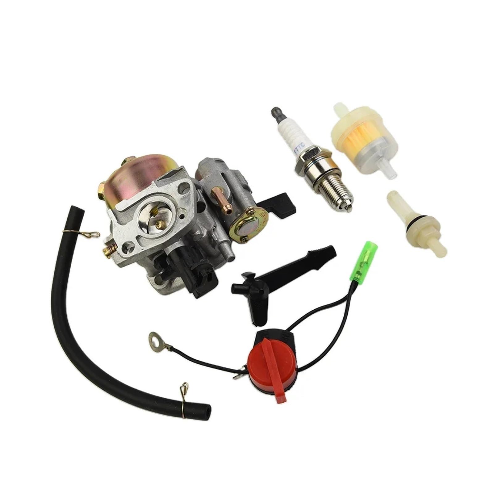 1 Juego de filtro de combustible y carburador for generador h0-n-d-a GX120-GX160-GX200 5.5 6.5. Piezas de motor for generador. Herramienta de jardín.