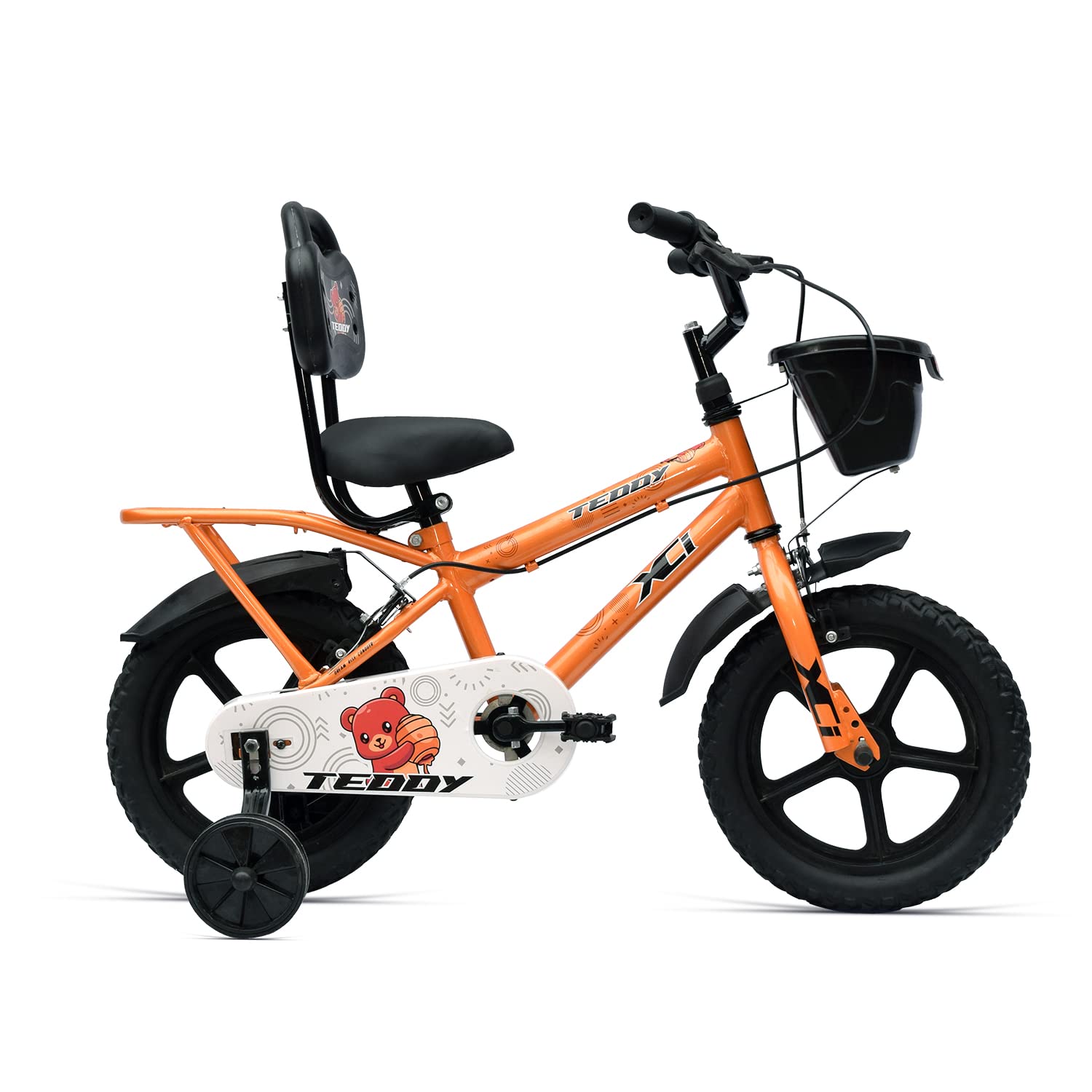 XCi Teddy 14T Orange, Single Speed Steel Frame Cycle, with Front Basket, Back Rest and Rear Carrier, Ideal for 4-6 Years Unisex (B0D7W77S36) Amazon Price History, Amazon Price Tracker