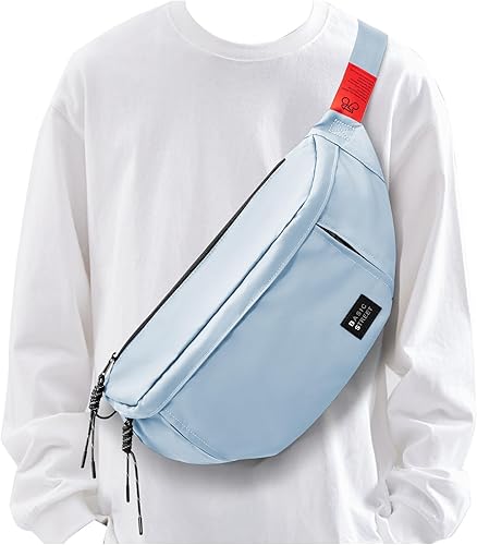 Riñonera grande de talla grande para hombres y mujeres, impermeable, con correa ajustable para viajes, deportes, senderismo, correr, riñonera