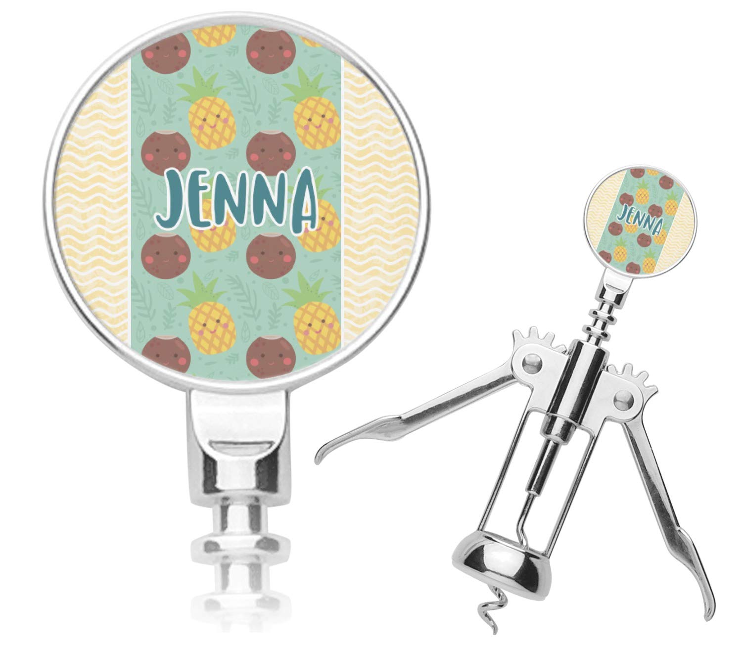 Personalized Pineapples and Coconuts Corkscrew