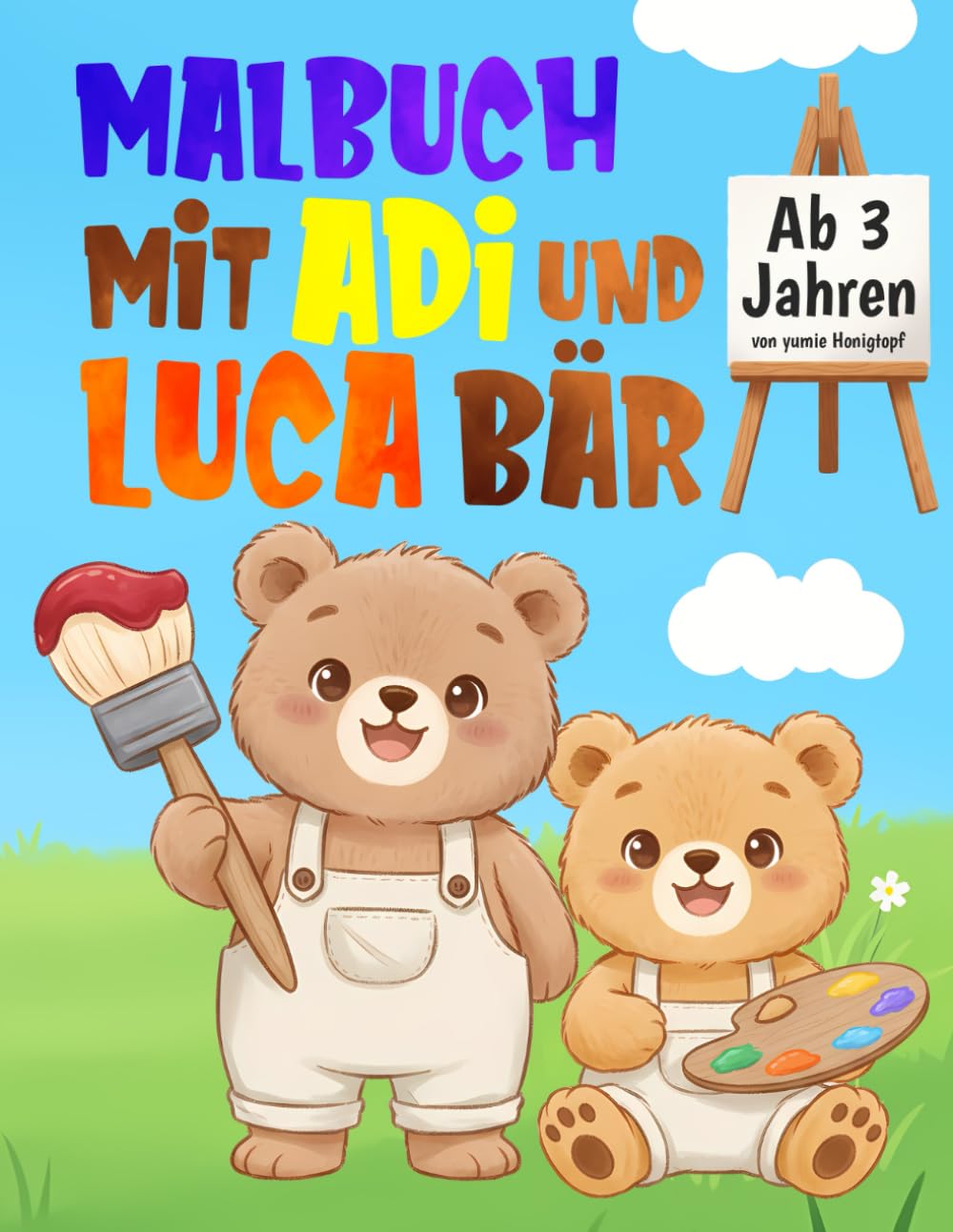Malbuch mit Adi und Luca Bär: 75 liebevolle Ausmalmotive mit Adi und Luca Bär. Kindgerechte, klare Linien für Kinder ab 4 Jahren. Fördert Feinmotorik, Konzentration und kreative Familienzeit.