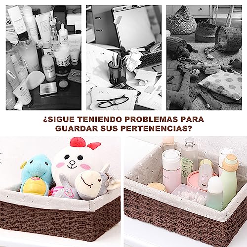 La Mejor comparativa de Cestas tejidas para almacenamiento en baño los más solicitados. 6 Imagen adicional