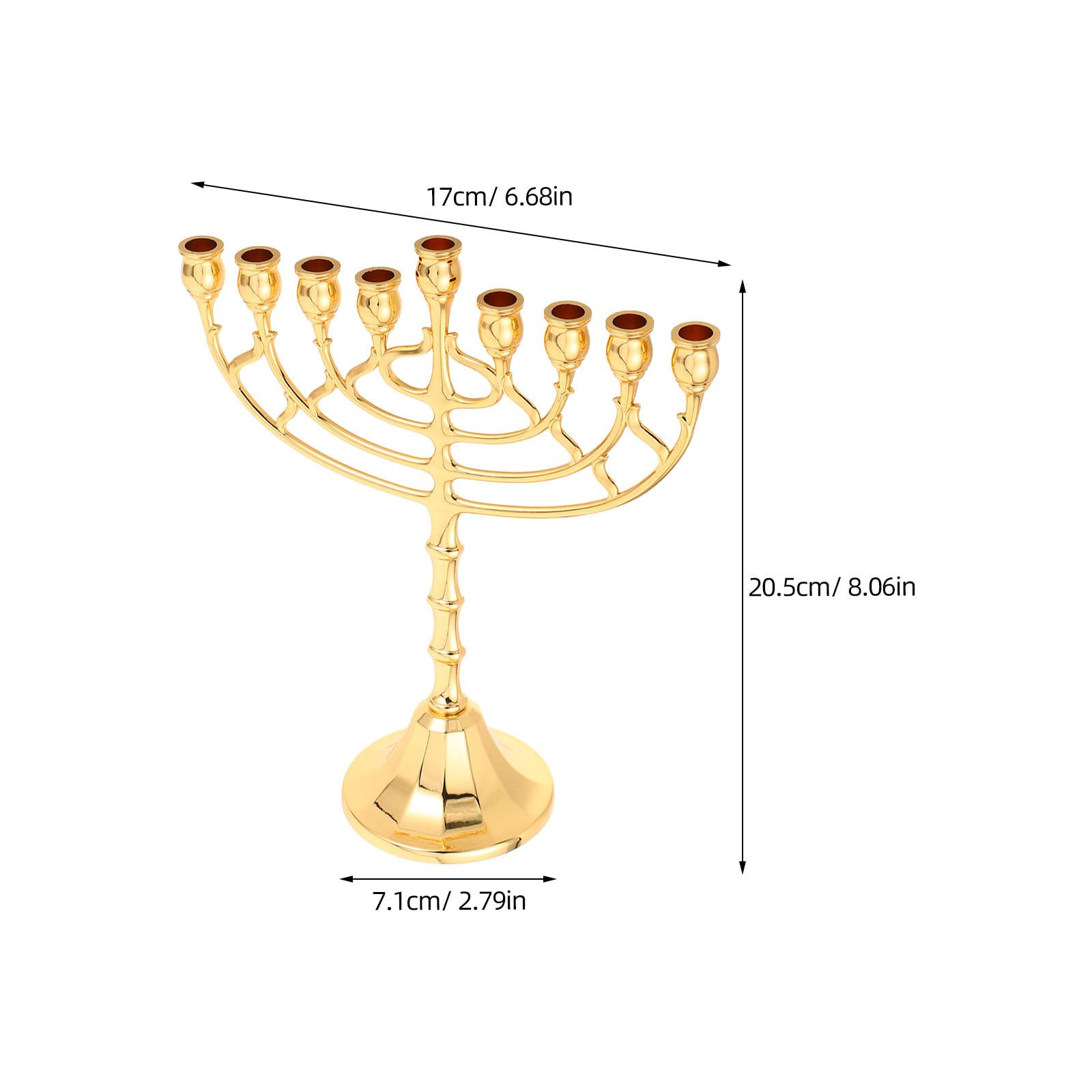 FOMIYES Candeliere Tradizionale Ebraico per Hanukkah Fessure Decorazione Religiosa Israeliana per Casa Design Elegante e Materiale Resistente