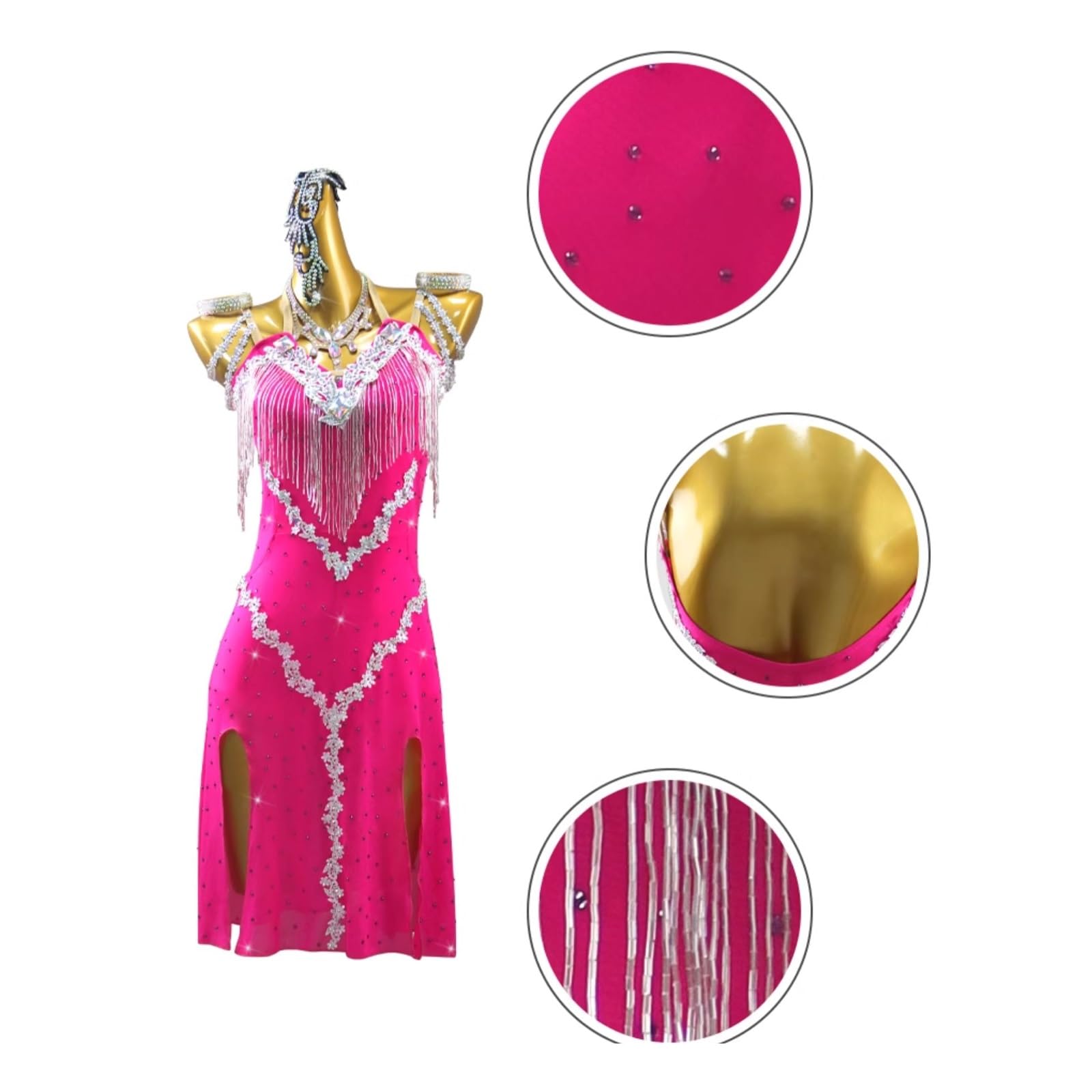 Abiti Da Ballo Latino For Spettacoli, Personalizzazione, Maglia, Squadra Di Ballo Da Sala Professionale, Costumi Da Competizione, Strass