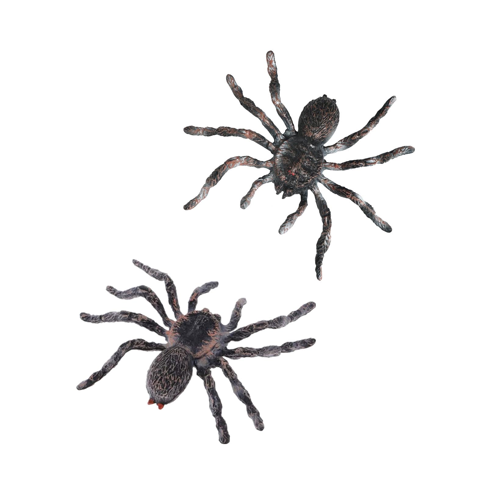Lanfly 2pcs Plastic Spiders Figures, Realistic Scary Spider,Joke Presents Fake Spiders Scary Simulation Animal Model Prank Spider Toy for Kids Game Halloween Party Garden Home Decoration