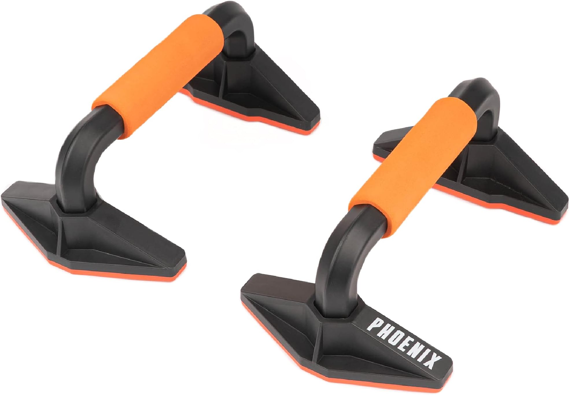 Phoenix Fitness Push Up Bars – Pair of Pushup Stands with Non-Slip Foam Handles for Chest, Shoulders, Arm, Core & Upper Body Strength Training for Men and Women at Home & Gym – Black, Orange or Pink