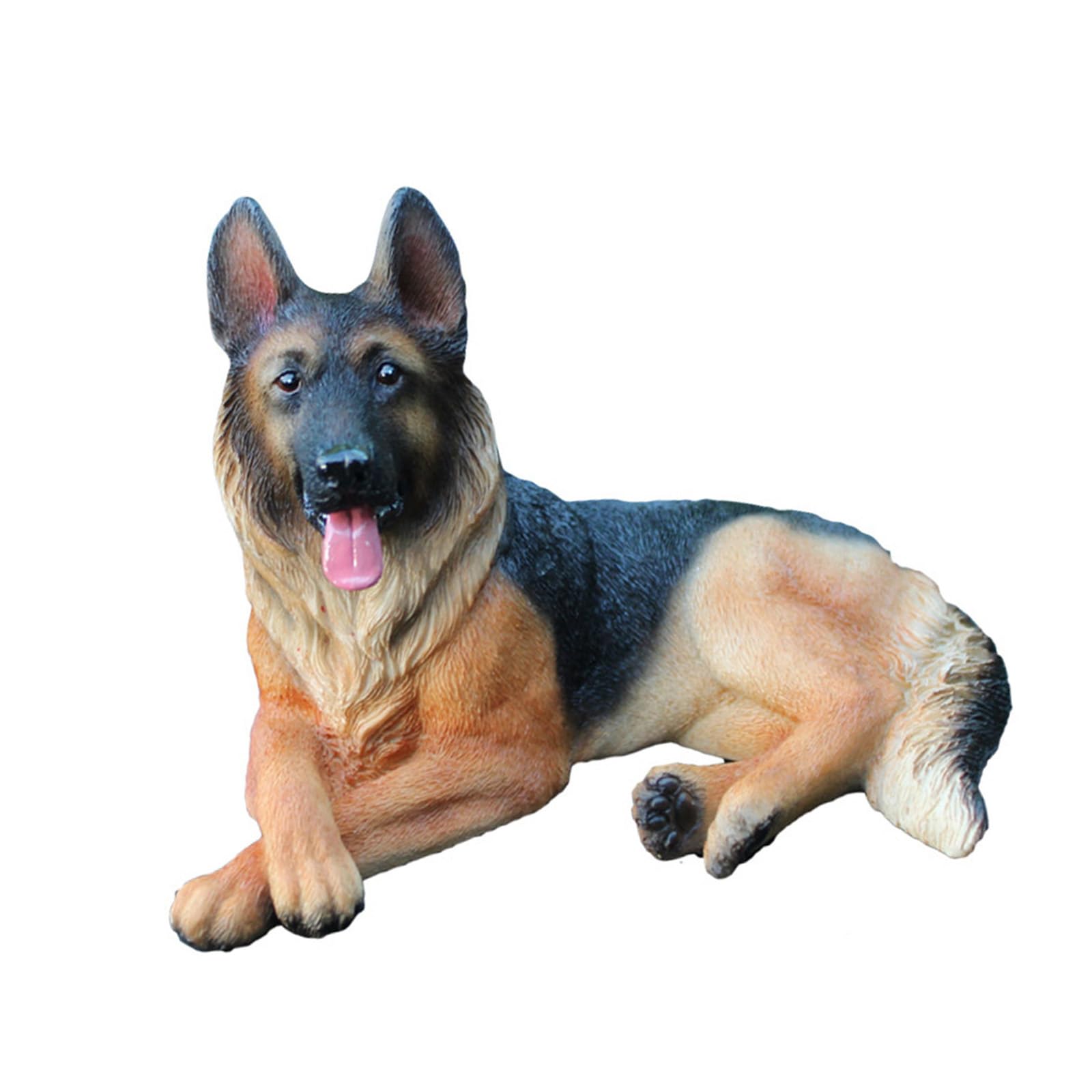 Realistic German Shepherds Figurine Resins Wolf Dog Miniature Sculpture For Garden Landscape Decors And Dog Lover Home Decors Ornament